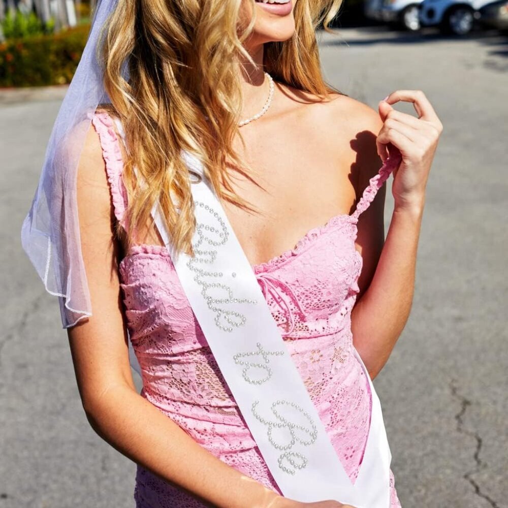 Rhinestone Bride To Be Sash View 5